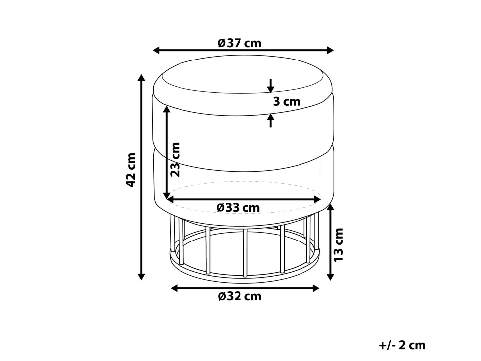 Beliani Rahi Sametti Säilytystila Sinivihrea 37 Cm Elgin Online