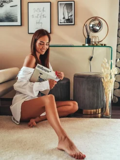 Beliani Rahi Sametti Säilytystila Harmaa 2 Kpl Miramar Discount