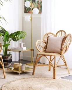 Beliani Riikinkukkotuoli Rottinki Luonnonvari 2 Kpl Florentine Ii Best