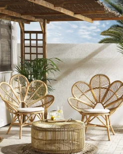 Beliani Riikinkukkotuoli Rottinki Luonnonvari 2 Kpl Florentine Best