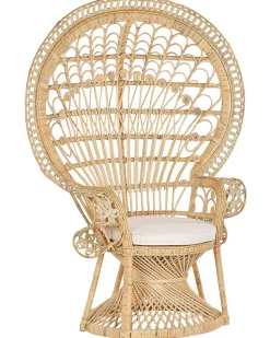 Beliani Riikinkukkotuoli Rottinki Luonnonvari Emmanuelle Hot