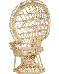 Beliani Riikinkukkotuoli Rottinki Luonnonvari Emmanuelle Hot