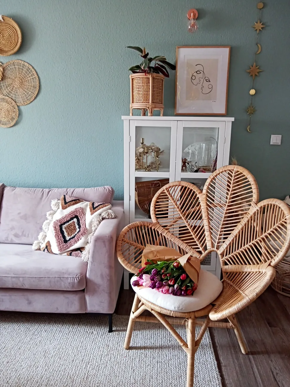 Beliani Riikinkukkotuoli Rottinki Luonnonvari Florentine Best