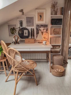 Beliani Riikinkukkotuoli Rottinki Luonnonvari Florentine Best