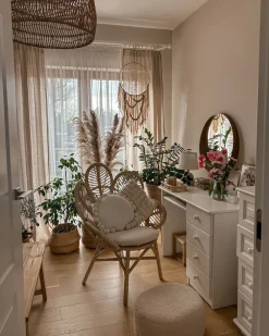 Beliani Riikinkukkotuoli Rottinki Luonnonvari Florentine Best