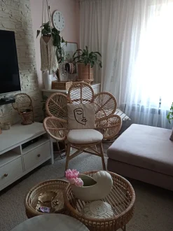 Beliani Riikinkukkotuoli Rottinki Luonnonvari Florentine Best