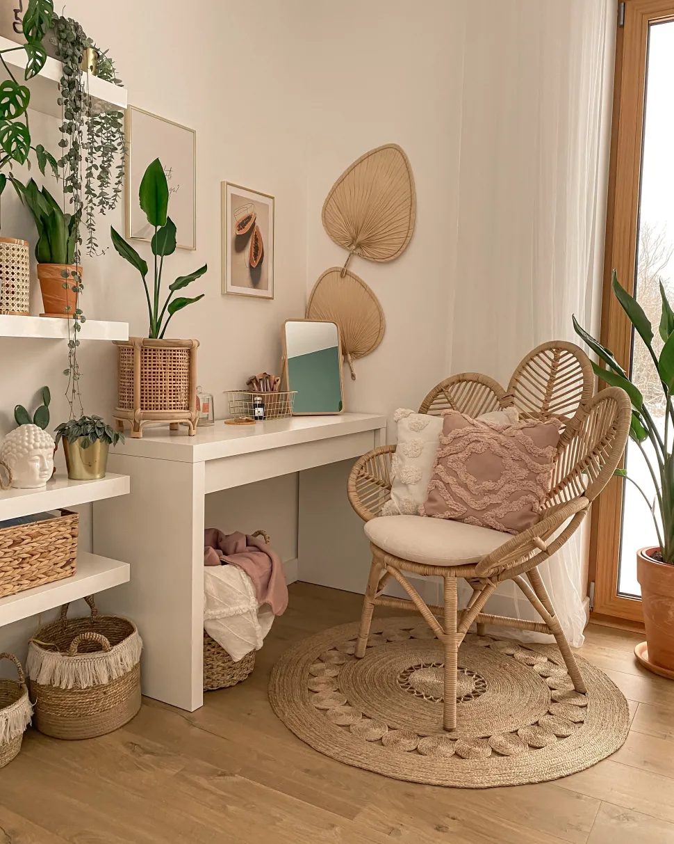 Beliani Riikinkukkotuoli Rottinki Luonnonvari Florentine Best