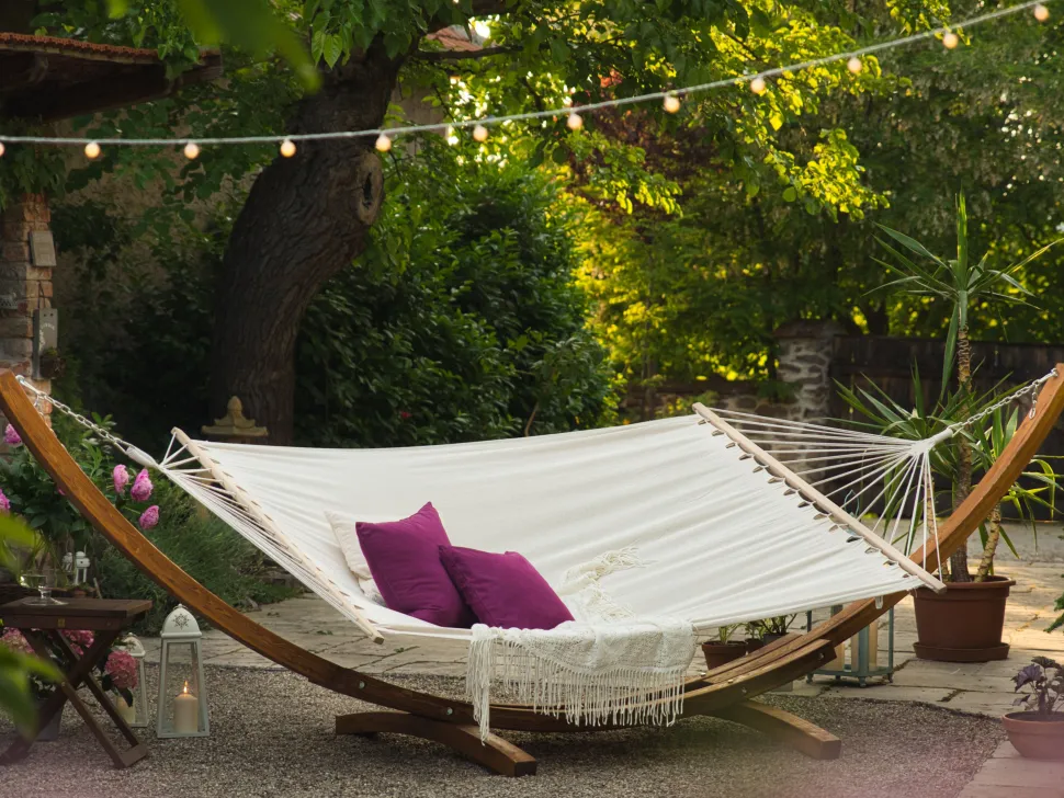 Beliani Riippukeinu Telineella Beige Treviso Best