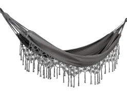 Beliani Riippumatto Puutarhaan Puuvillaa Harmaa Rocca Sale