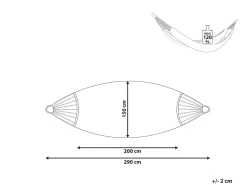 Beliani Riippumatto Puuvilla Beige Rocca New