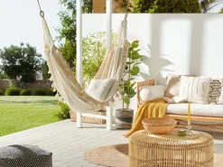 Beliani Riippumatto Puuvilla Kermanvalkoinen Vercelli Clearance