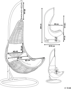 Beliani Riipputuoli Jalustalla Polyrottinki Luonnonvari Atri Ii Outlet