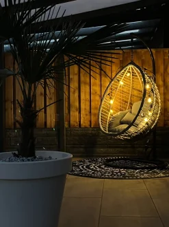 Beliani Riipputuoli Jalustalla Polyrottinki Harmaa Tollo Best