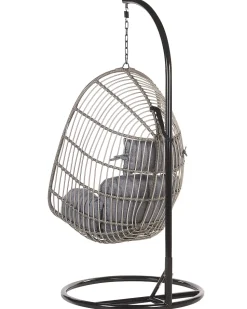 Beliani Riipputuoli Jalustalla Polyrottinki Harmaa Casoli Fashion