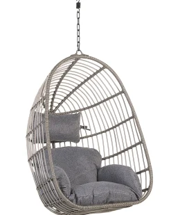 Beliani Riipputuoli Jalustalla Polyrottinki Harmaa Casoli Fashion