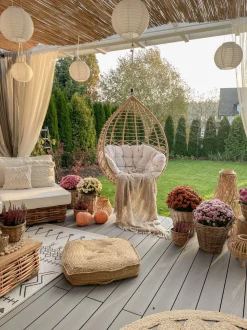 Beliani Riipputuoli Jalustalla Polyrottinki Luonnonvari Arsita Shop