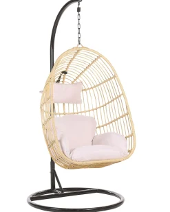 Beliani Riipputuoli Jalustalla Polyrottinki Luonnonvari Casoli Flash Sale