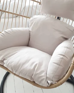 Beliani Riipputuoli Jalustalla Polyrottinki Luonnonvari Casoli Flash Sale