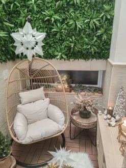 Beliani Riipputuoli Jalustalla Polyrottinki Luonnonvari Casoli Flash Sale