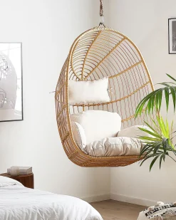 Beliani Riipputuoli Jalustalla Polyrottinki Luonnonvari Casoli Flash Sale