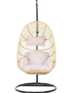 Beliani Riipputuoli Jalustalla Polyrottinki Luonnonvari Casoli Flash Sale