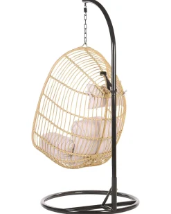 Beliani Riipputuoli Jalustalla Polyrottinki Luonnonvari Casoli Flash Sale