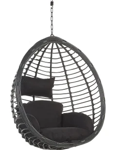 Beliani Riipputuoli Jalustalla Polyrottinki Musta Tollo Outlet