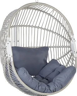 Beliani Riipputuoli Jalustalla Polyrottinki Valkoinen Acri Hot