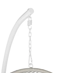 Beliani Riipputuoli Jalustalla Polyrottinki Valkoinen Acri Hot