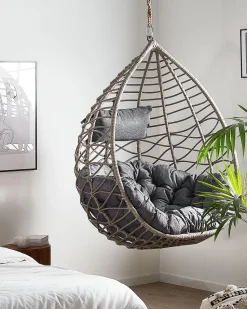 Beliani Riipputuoli Jalustalla Polyrottinki Harmaa Arsita Online