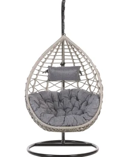 Beliani Riipputuoli Jalustalla Polyrottinki Harmaa Arsita Online