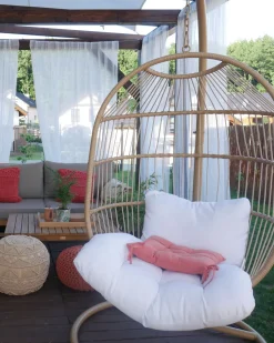 Beliani Riipputuoli Jalustalla Polyrottinki Luonnonvari Alba Discount