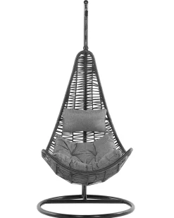 Beliani Riipputuoli Jalustalla Polyrottinki Musta Atri Fashion