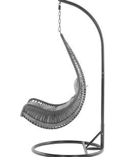 Beliani Riipputuoli Jalustalla Polyrottinki Musta Atri Fashion