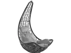 Beliani Riipputuoli Jalustalla Polyrottinki Musta Atri Fashion