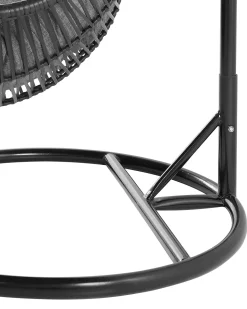 Beliani Riipputuoli Jalustalla Polyrottinki Musta Atri Fashion