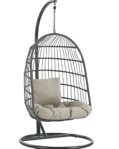 Beliani Riipputuoli Jalustalla Polyrottinki Musta Allera Discount