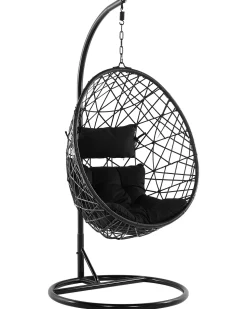 Beliani Riipputuoli Jalustalla Polyrottinki Musta Alatri Cheap