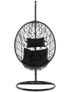 Beliani Riipputuoli Jalustalla Polyrottinki Musta Alatri Cheap