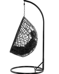 Beliani Riipputuoli Jalustalla Polyrottinki Musta Alatri Cheap