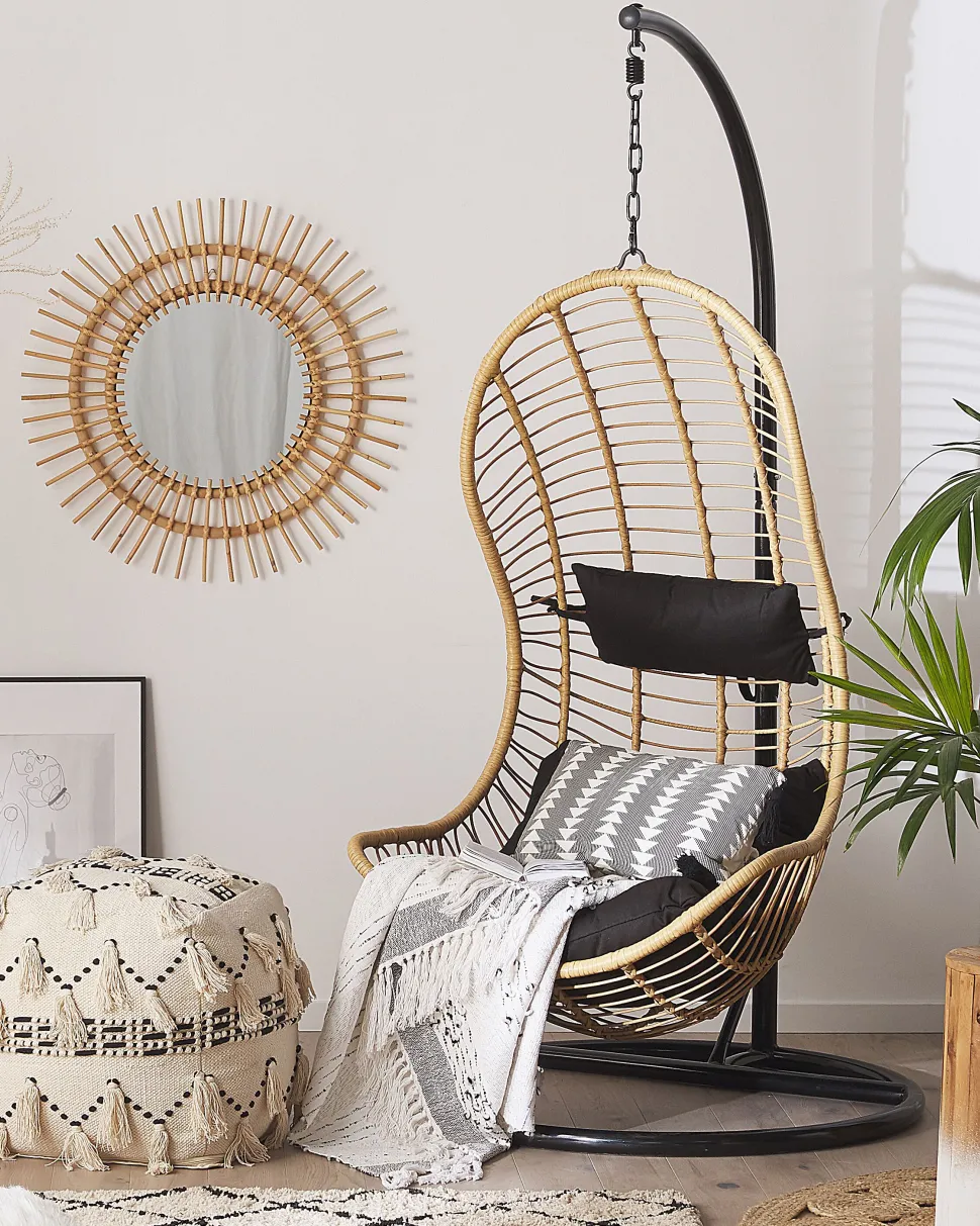 Beliani Riipputuoli Polyrottinki Luonnonvari Pineto Fashion