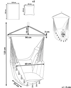 Beliani Riipputuoli Puuvilla Beige Varena Outlet