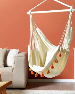 Beliani Riipputuoli Puuvilla Beige Varena Outlet