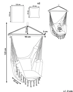 Beliani Riipputuoli Puuvilla Beige Bonea Outlet