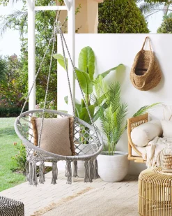 Beliani Riipputuoli Puuvilla Vaaleanharmaa Gabella Cheap