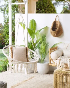 Beliani Riipputuoli Puuvilla Valkoinen Gabella Flash Sale