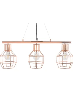 Beliani Riippuvalaisin 3 Polttimoa Metalli Kupari Orne Clearance