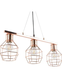 Beliani Riippuvalaisin 3 Polttimoa Metalli Kupari Orne Clearance