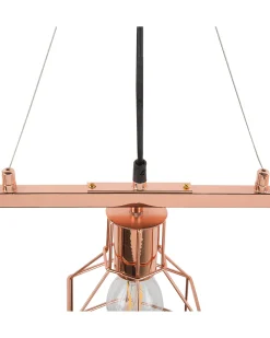 Beliani Riippuvalaisin 3 Polttimoa Metalli Kupari Orne Clearance