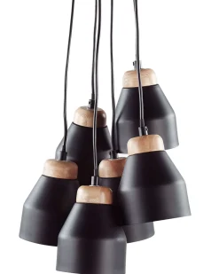 Beliani Riippuvalaisin 6 Polttimoa Metalli Musta Cestos Outlet